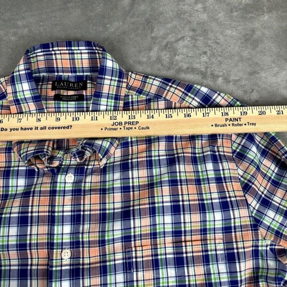 Lauren Ralph Lauren Men Large Black Label Colorful Plaid Long Sleeve Button Down - Picture 6 of 9